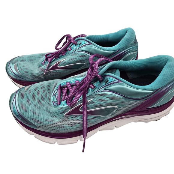 Brooks Shoes - Brooks Transcend 3 Women's Size 10.5 Teal Purple Running Shoes